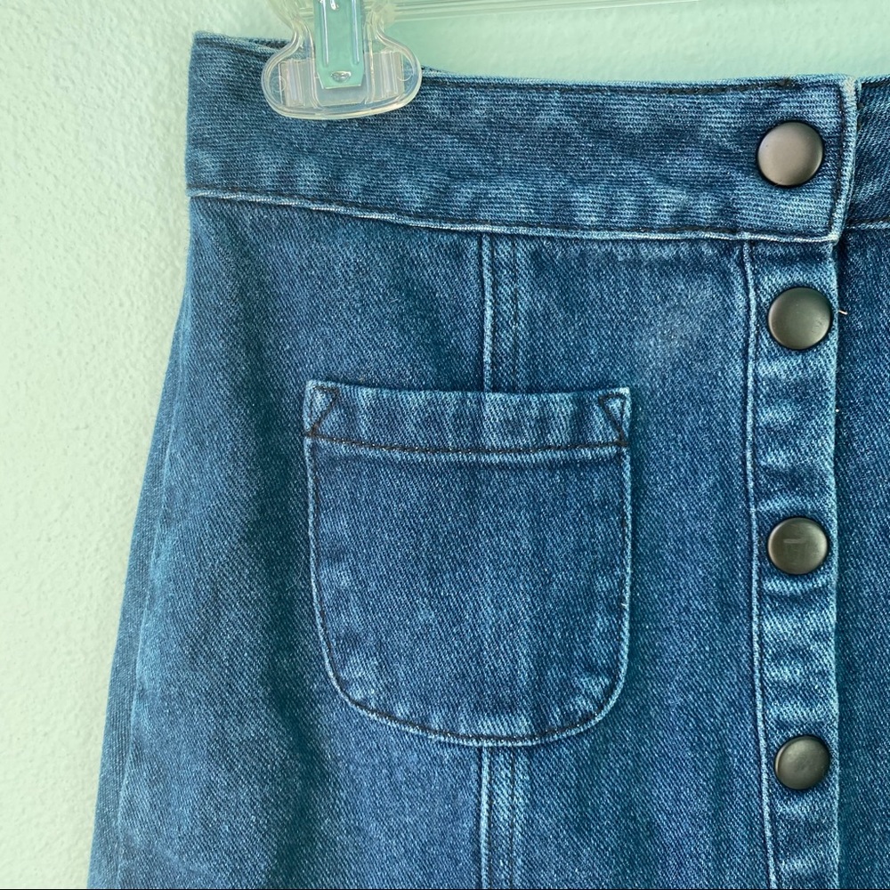Brandy Melville Button Up Denim Mini Skirt